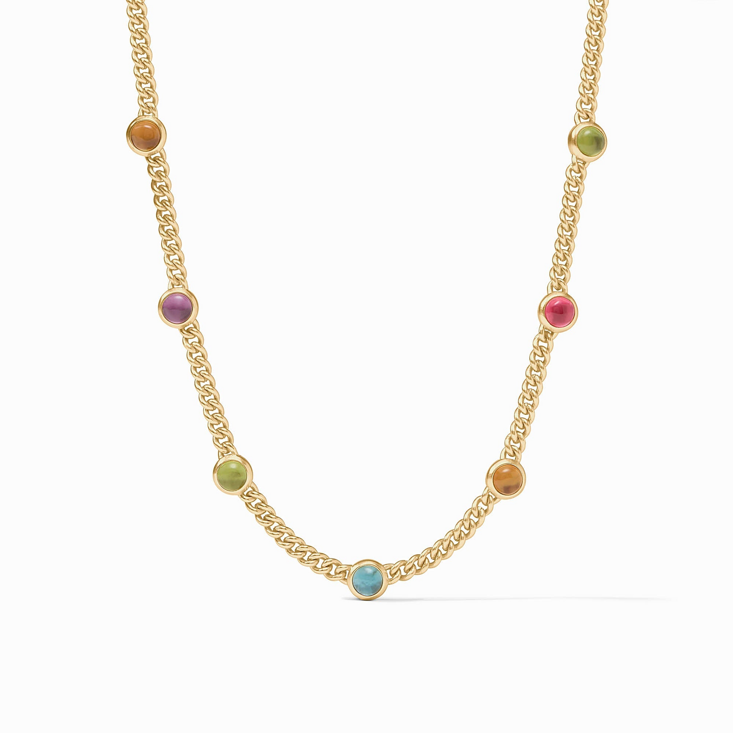 Dolce Delicate Station Necklace - Iridescent Multi-Stone