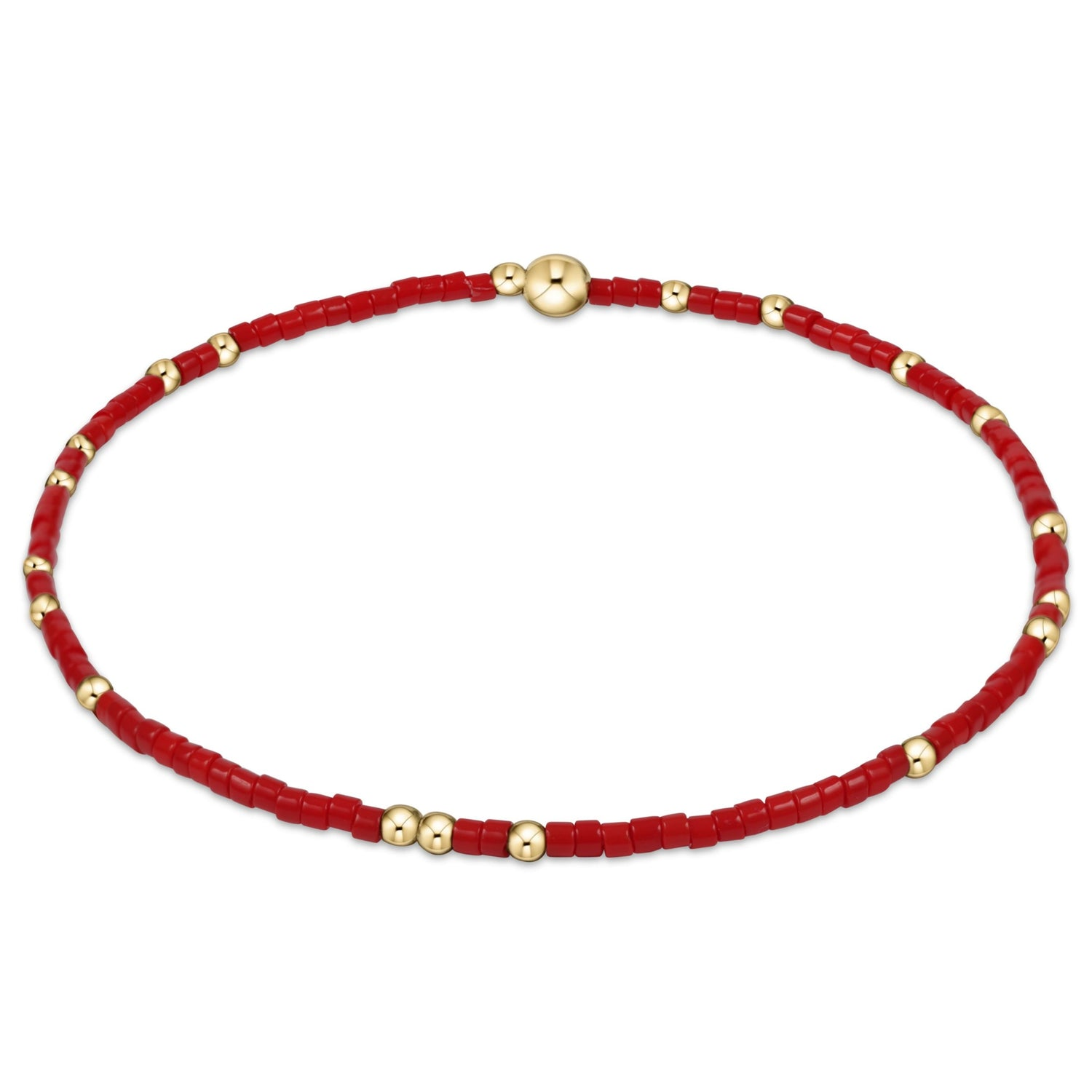 Hope Unwritten Bead Bracelet- Bright Red