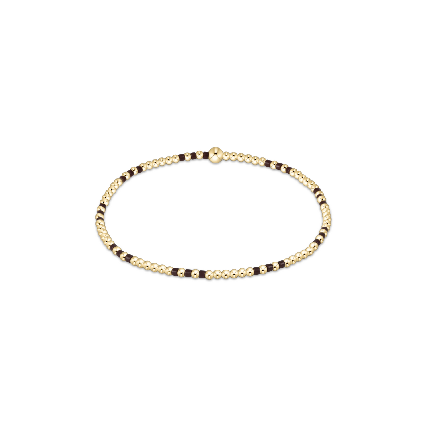 Hope Joy Pattern 2mm Bead Bracelet - Chocolate