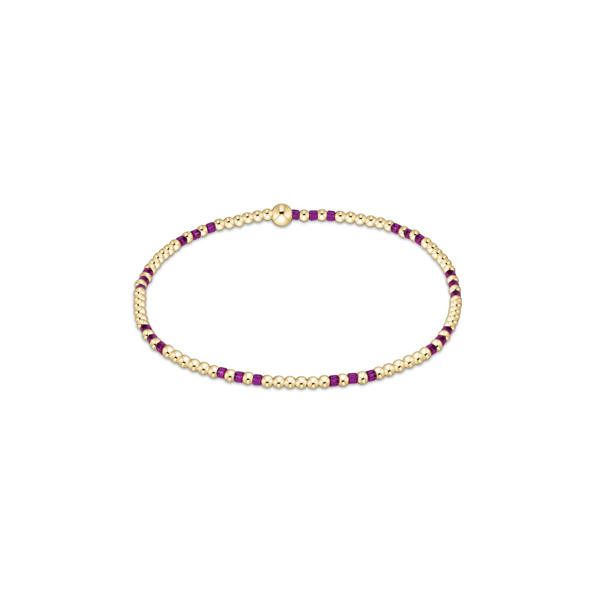 Hope Joy Pattern 2mm Bead Bracelet - Fuchsia