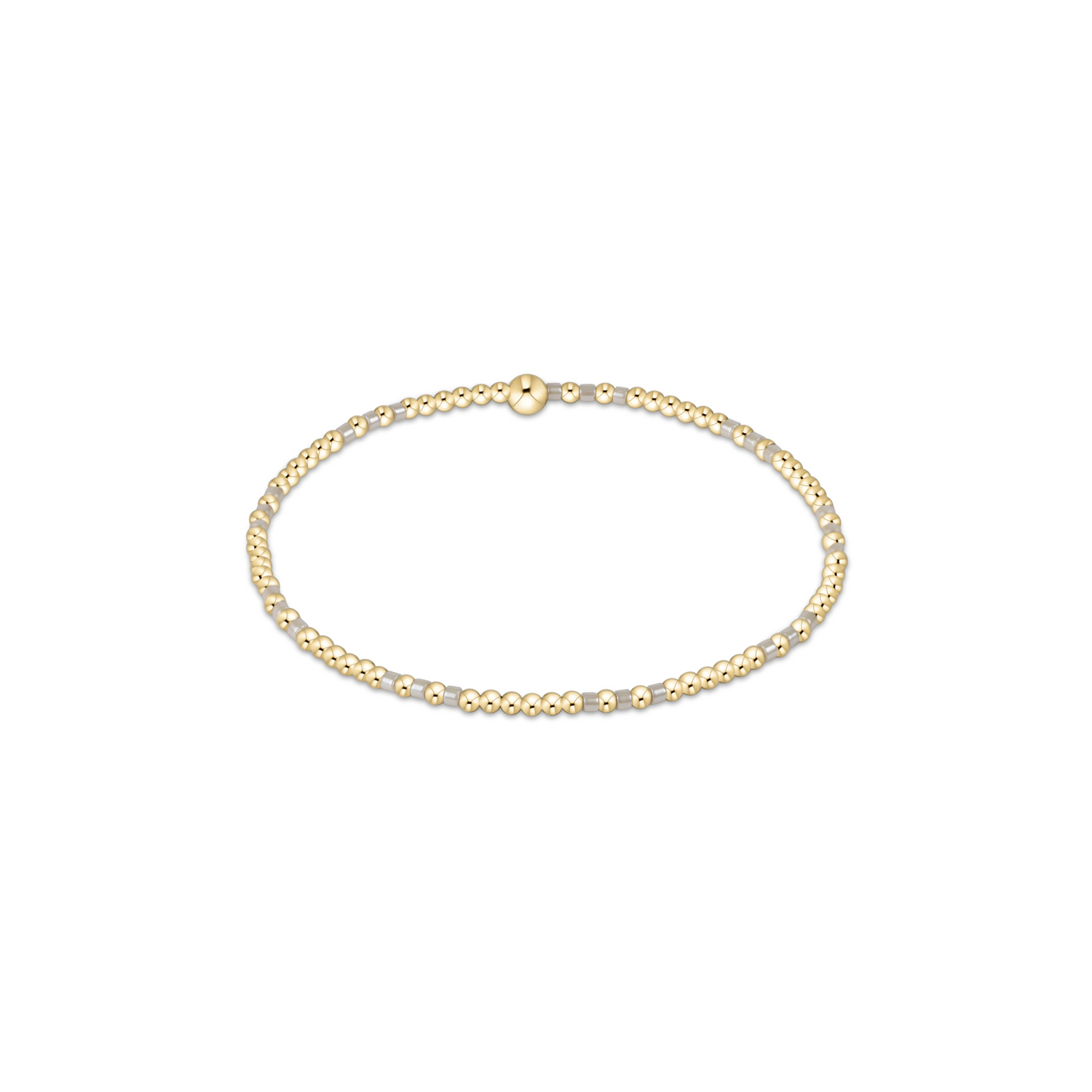 Hope Joy Pattern 2mm Bead Bracelet - Milkshake