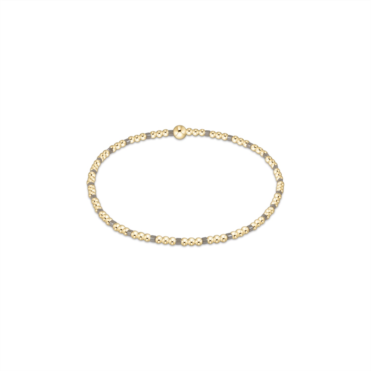 Hope Sincerity Pattern 2mm Bead Bracelet - Milkshake