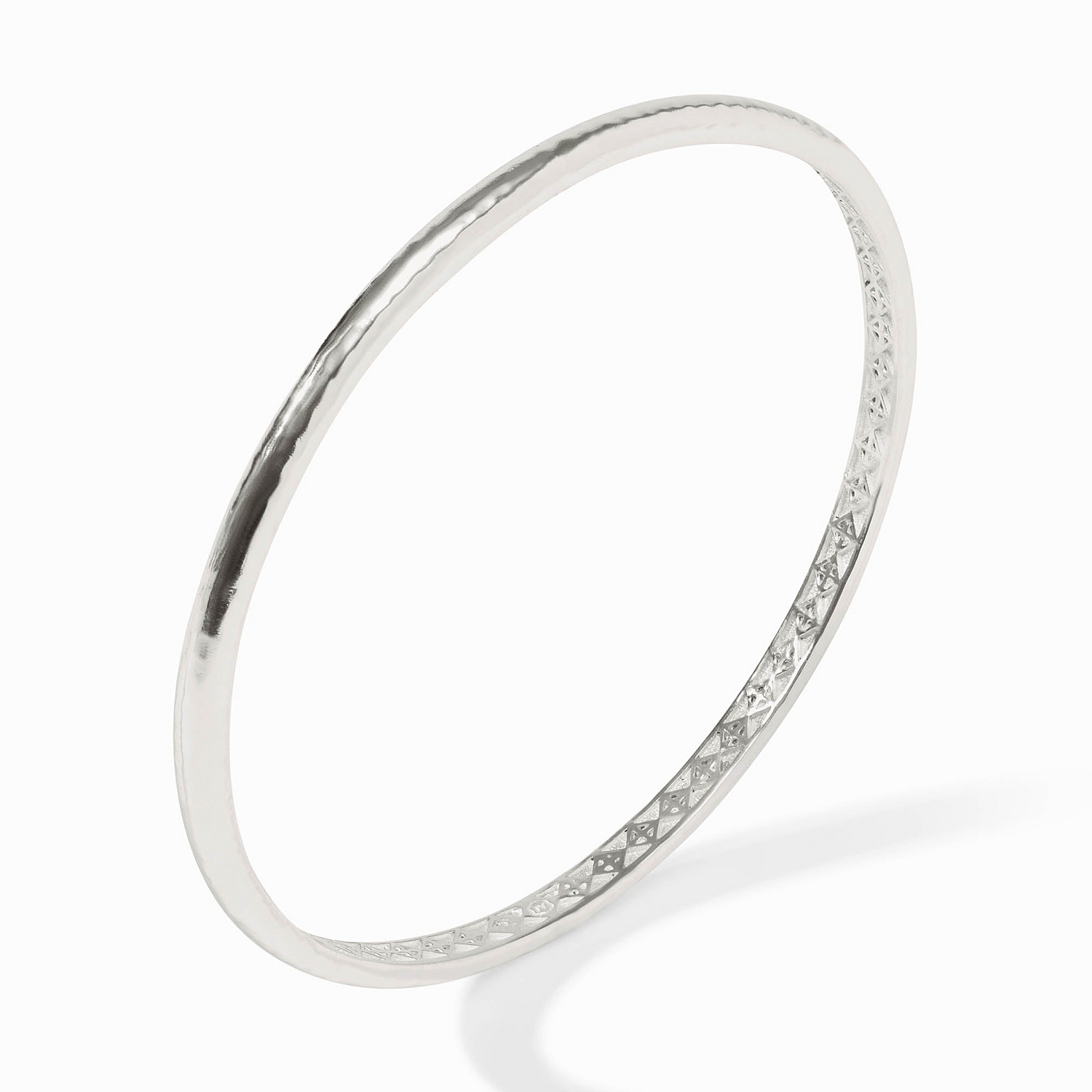 Havana Demi Bangle - Silver - Large