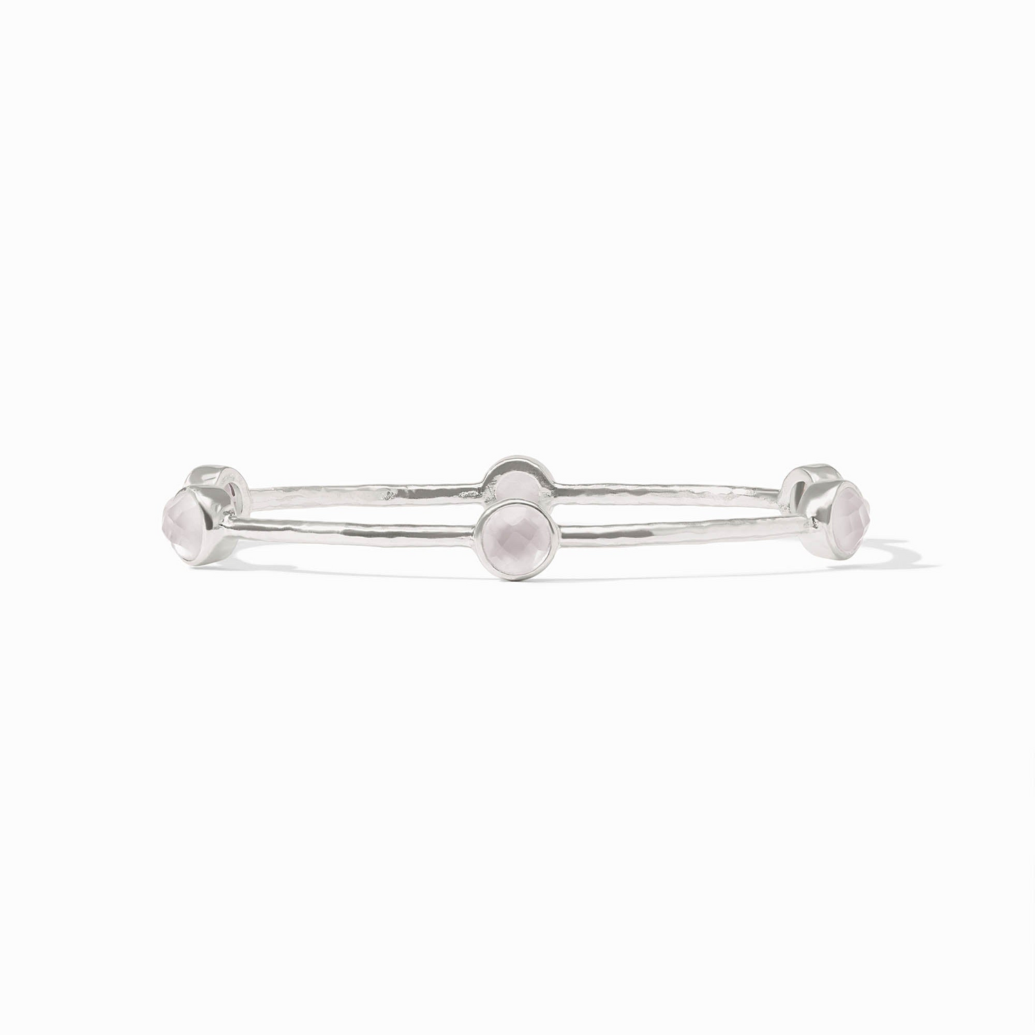 Milano Luxe Bangle - Silver - Iridescent Clear Crystal - Large