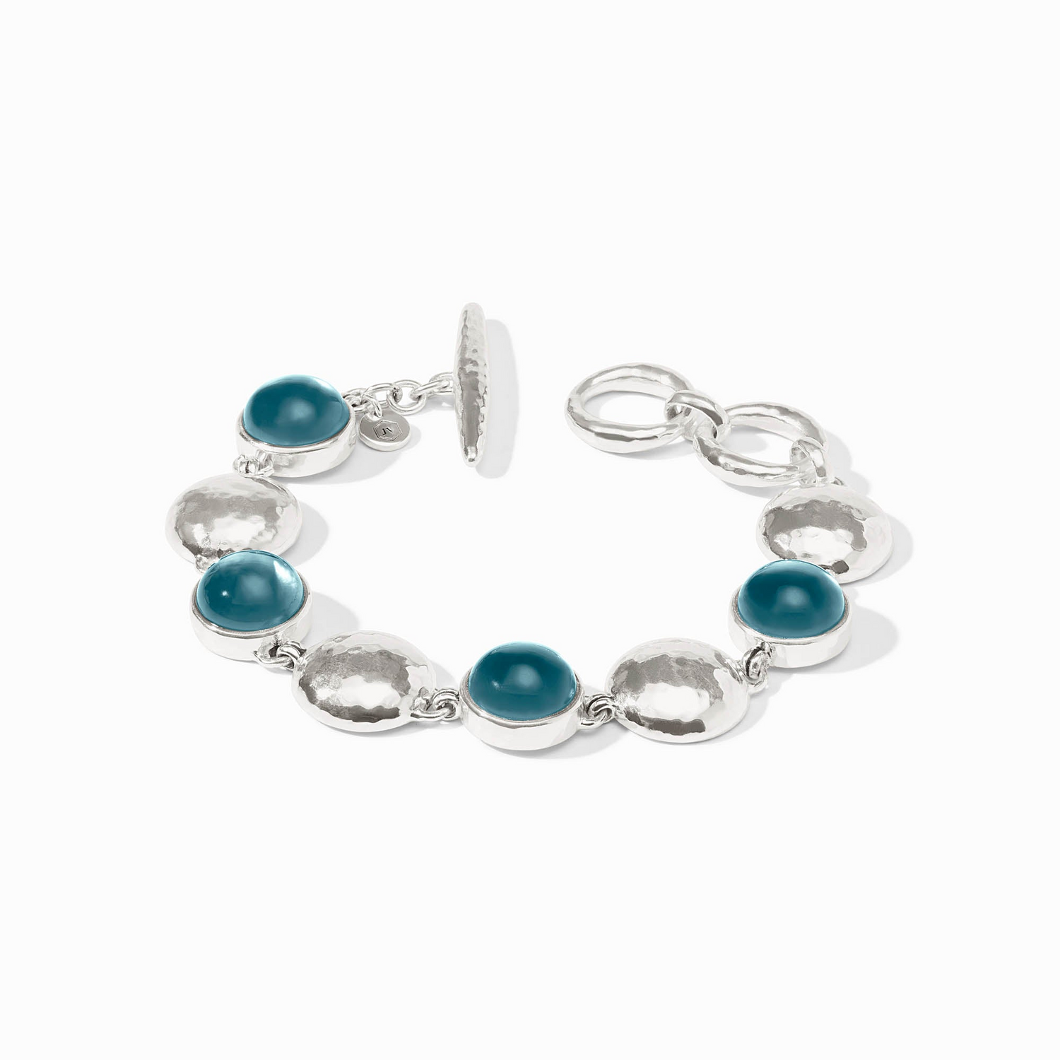 Solara Stone Bracelet - Silver - Iridescent Montana Blue