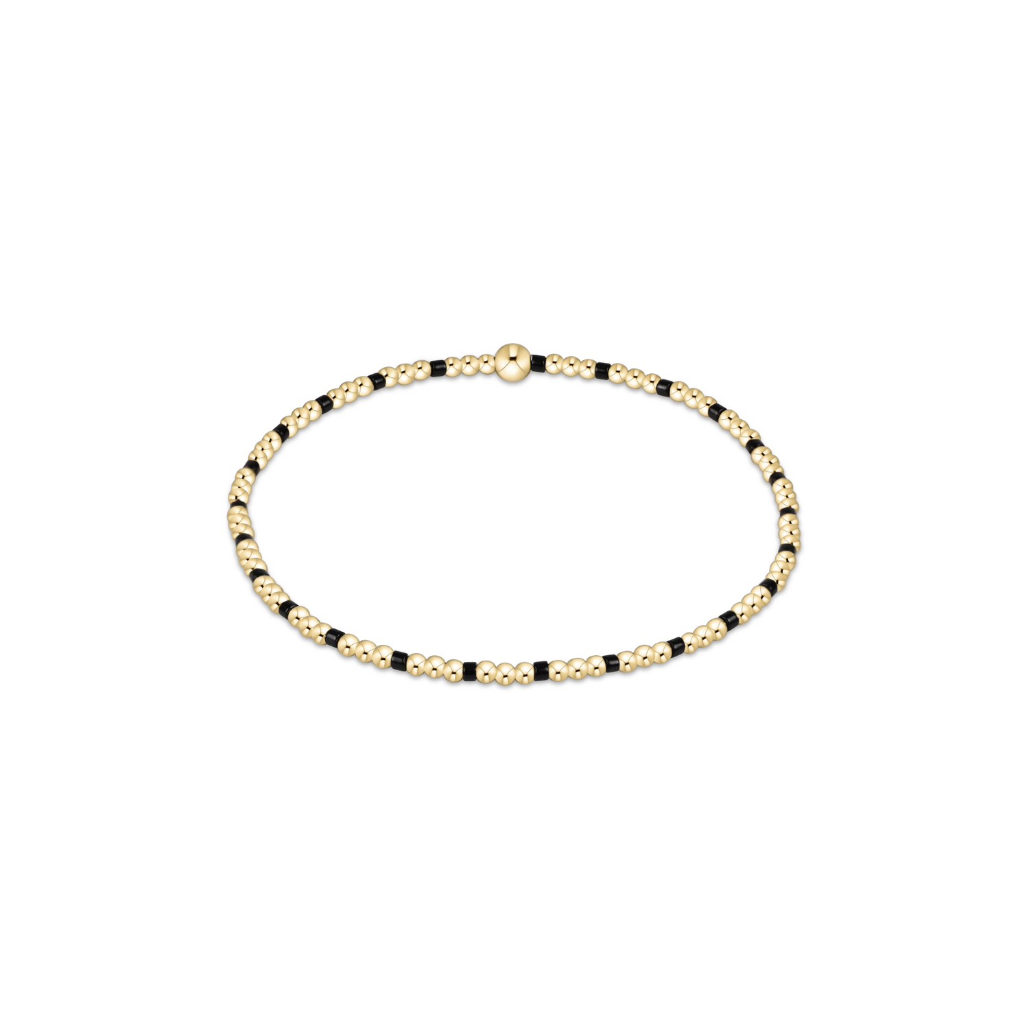 Hope Joy 2mm Beaded Bracelet - Onyx