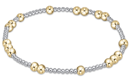 Classic Hope Unwritten Beaded Bracelet- Mixed Metal - Gold Filled and Sterling Silver