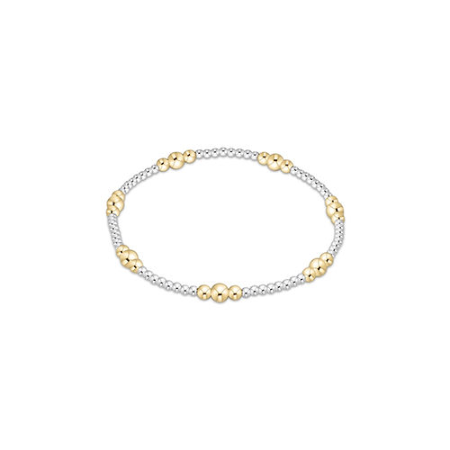 Classic Purpose Silver/Gold Beaded 4mm Bracelet
