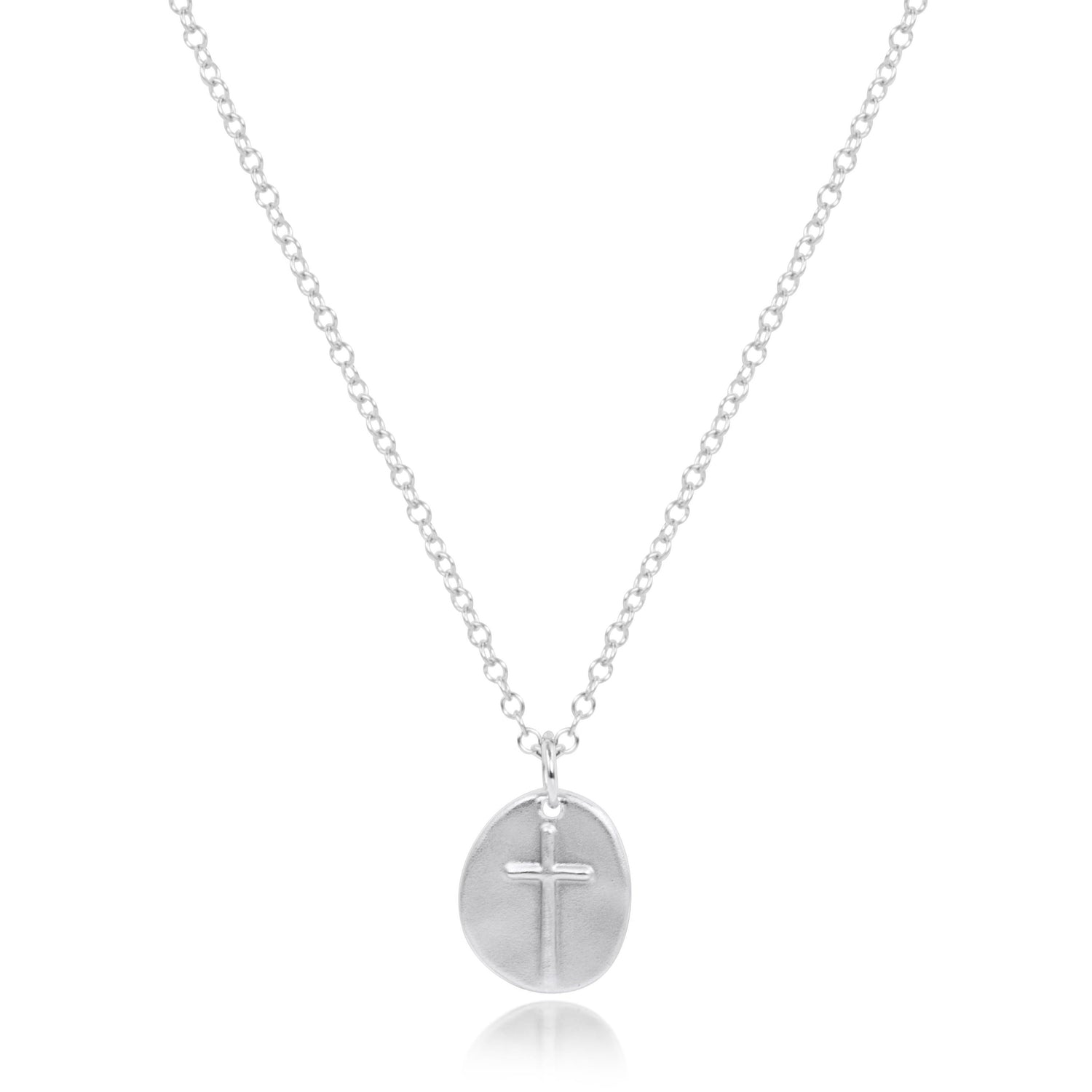 16" Inspire Cross Necklace - Sterling Silver