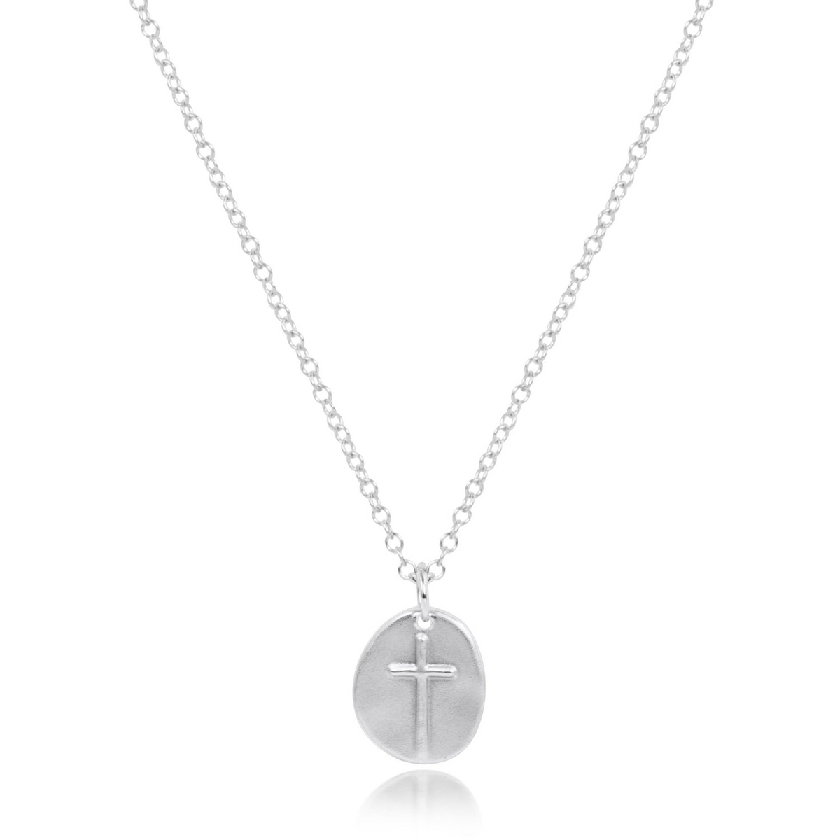 16" Inspire Cross Necklace - Sterling Silver