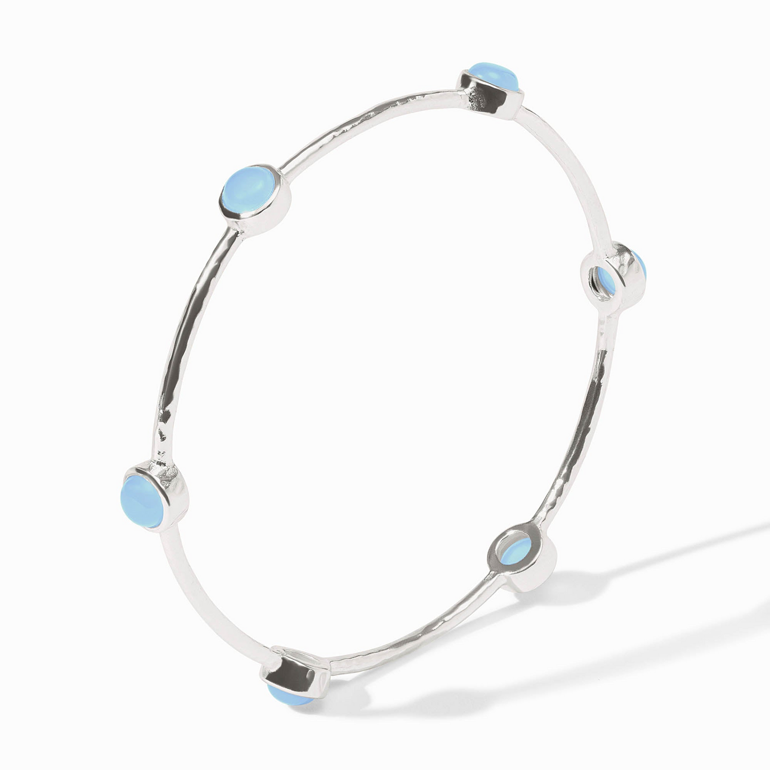 Milano Luxe Bangle - Silver - Iridescent Clear Crystal - Large