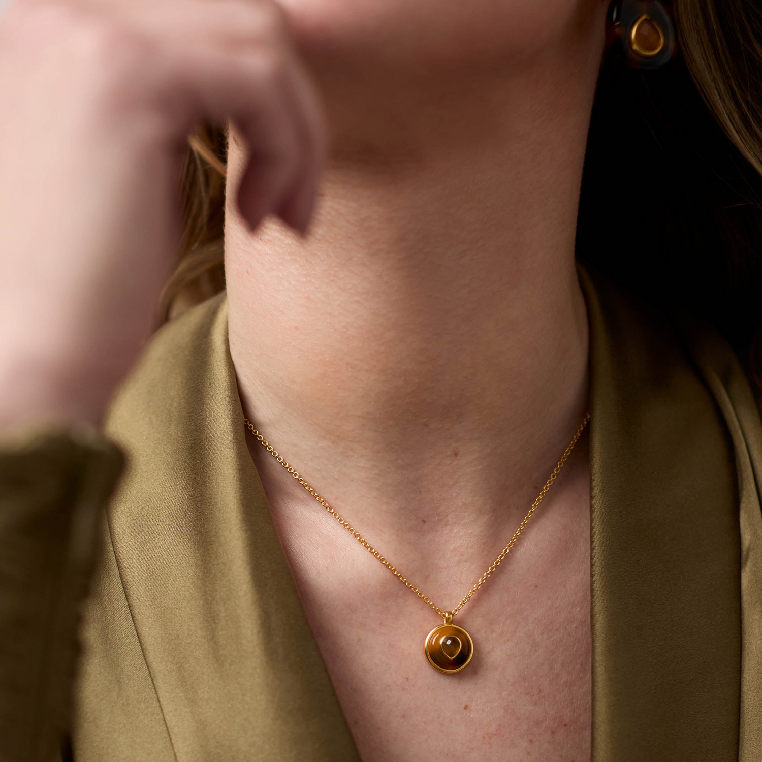 Carnaby Delicate Necklace - Palmetto Green