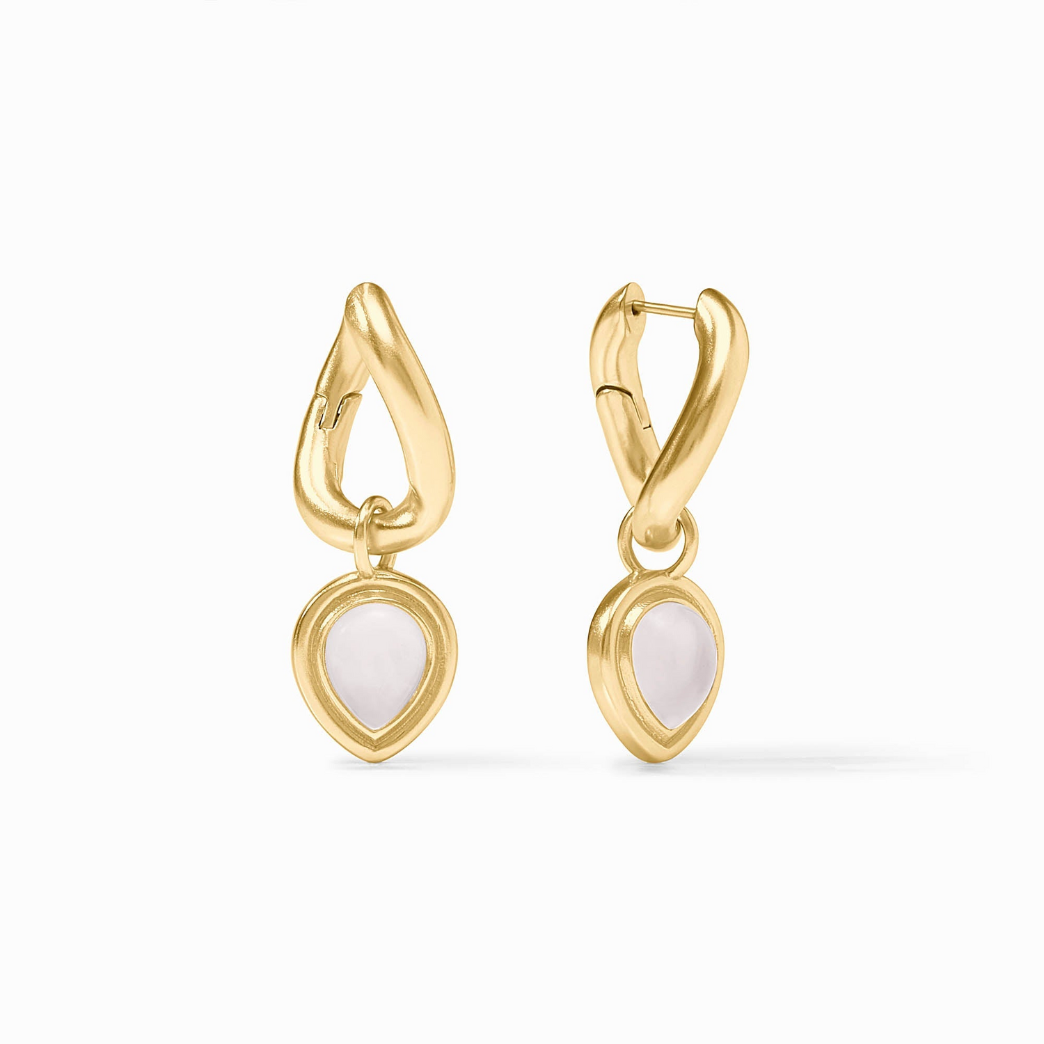 Dolce Hoop & Charm Earring - Gold & Iridescent Clear Crystal