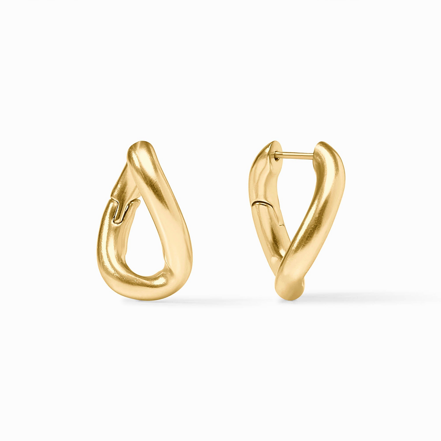 Dolce Hoop & Charm Earring - Gold & Iridescent Clear Crystal