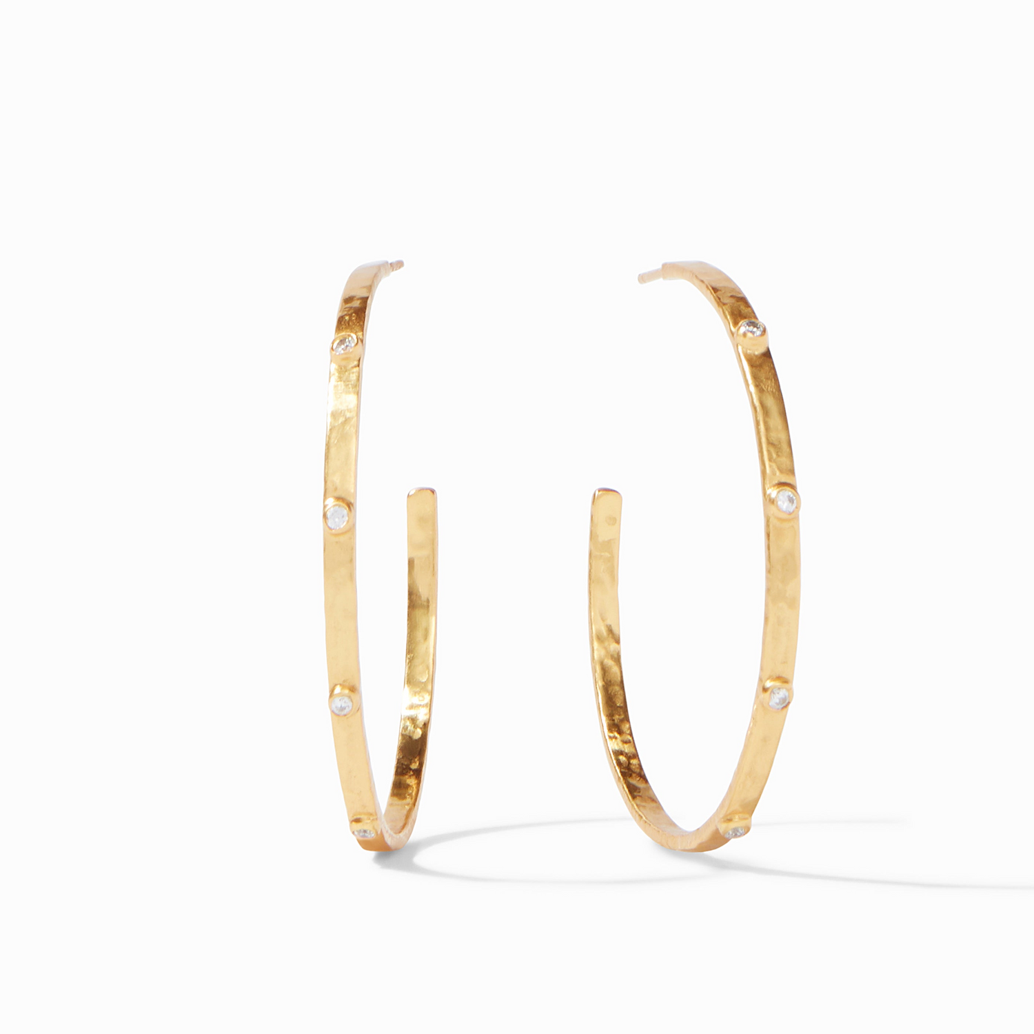 Crescent Stone Hoop - Cubic Zirconium - X-Large