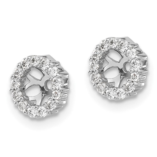 10K White Gold 0.25ctw Diamond Earring Jackets