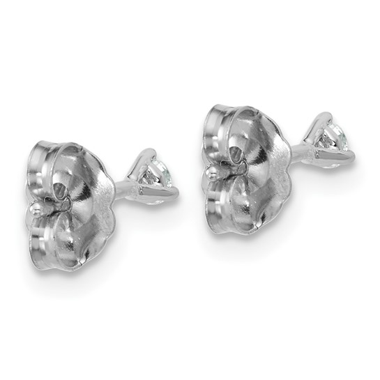 14K White Gold 0.10ct Lab Grown Round Diamond Stud Earrings