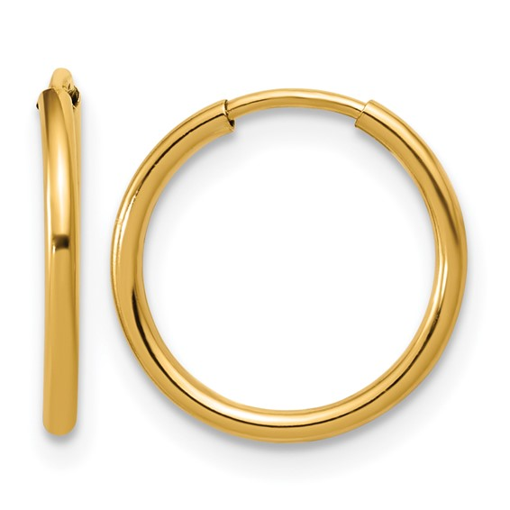 1/20 14K Gold Filled 1.25 x 14mm Endless Hoop Earrings