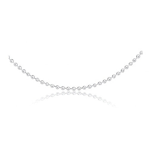 17" Classic Sterling Silver Beaded Chain