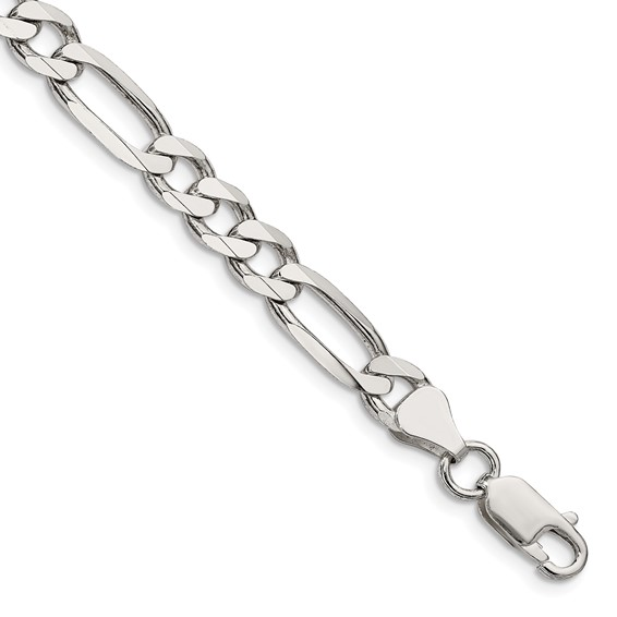 Sterling Silver 9" Figaro Chain