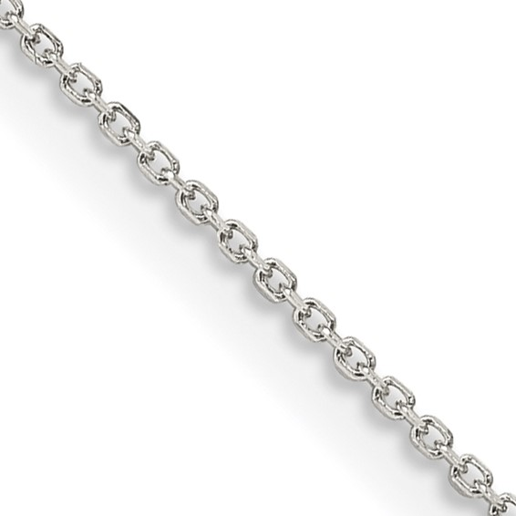 Sterling Silver 20" 1mm 8 Sided Diamond Cut Cable Chain