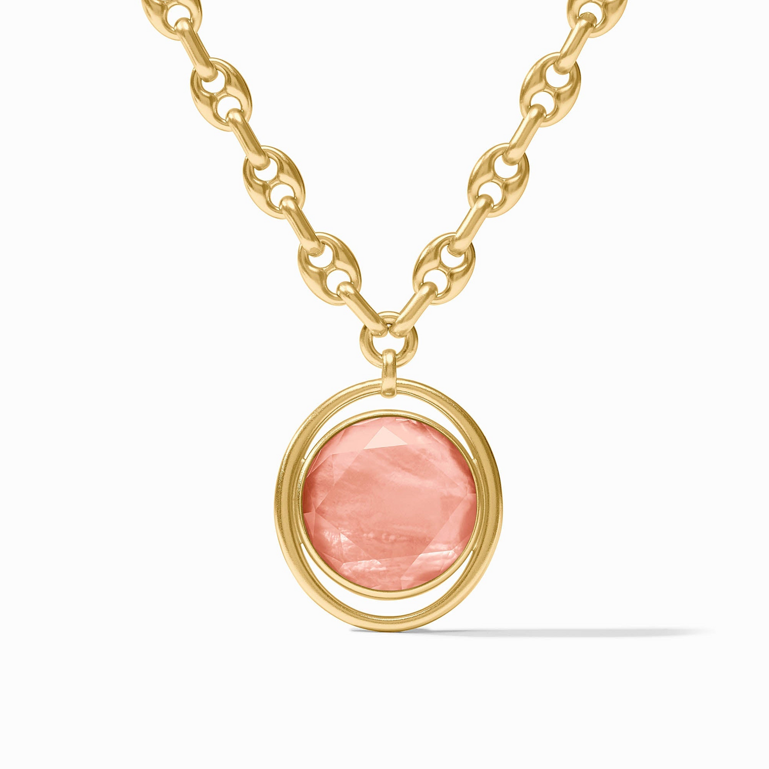 Laguna Statement Necklace - Gold & Iridescent Melon