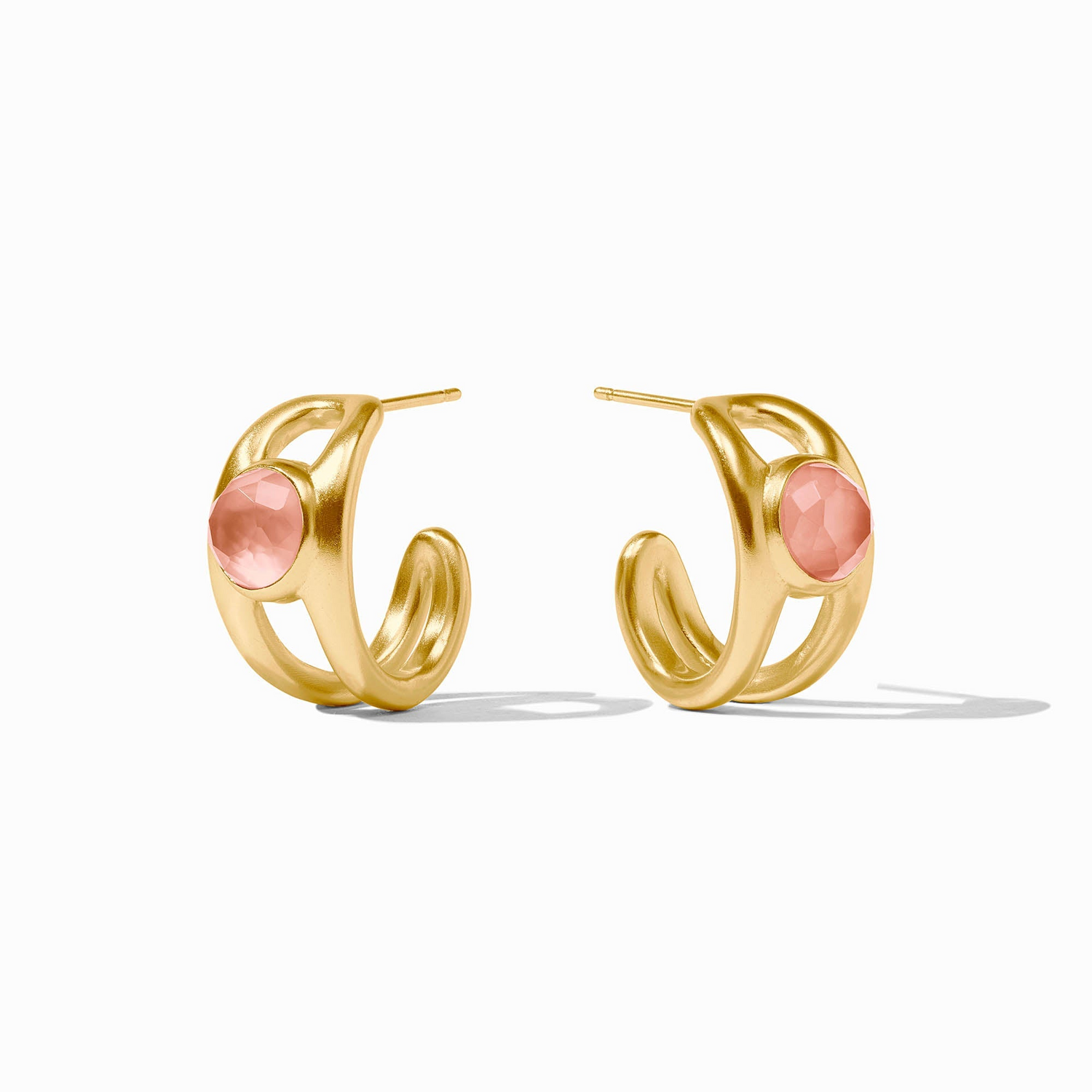 Laguna Stone Hoop - Gold & Iridescent Melon