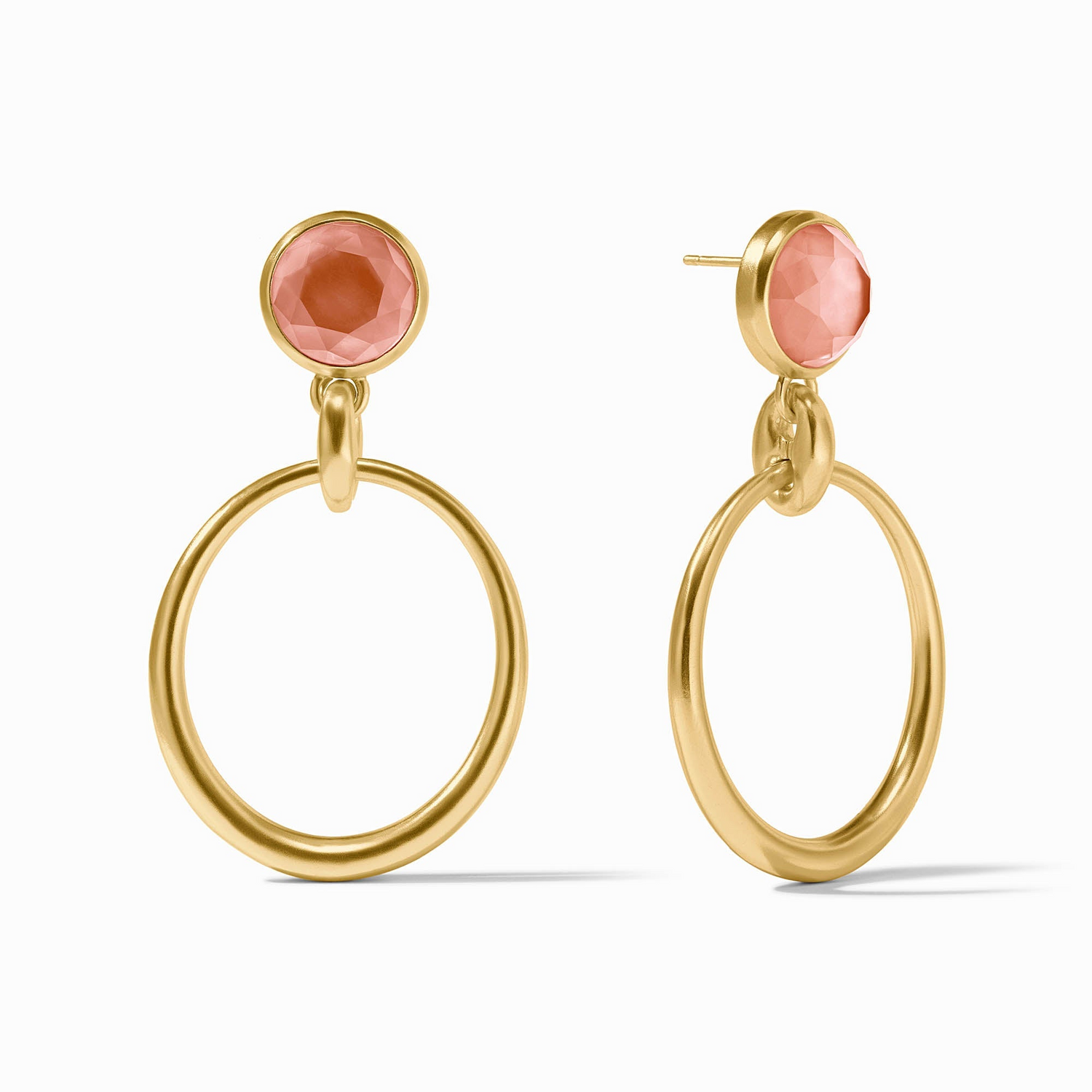 Laguna Statement Earring - Gold & Iridescent Melon