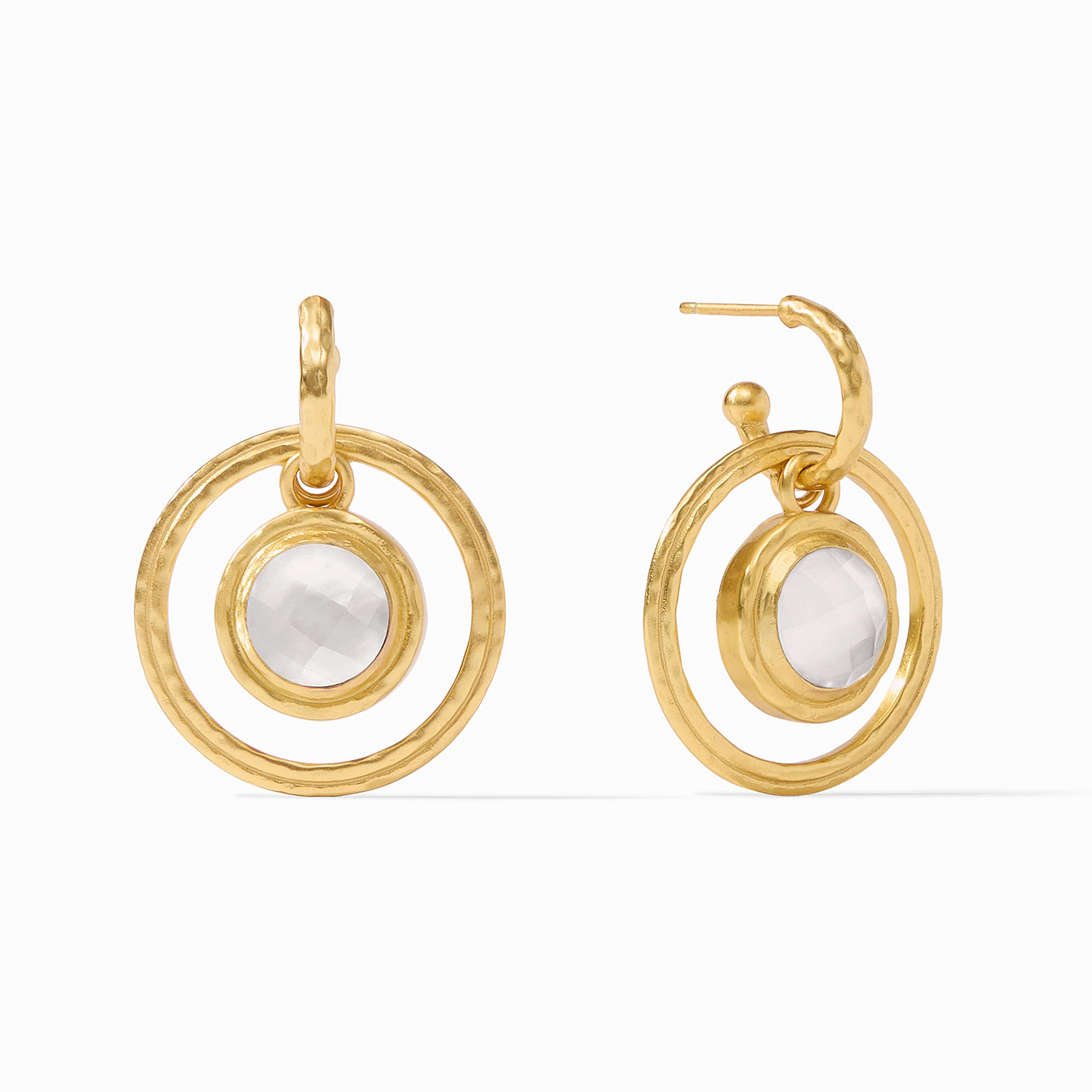 Astor 6-in-1 Charm Earring - Gold & Iridescent Clear Crystal