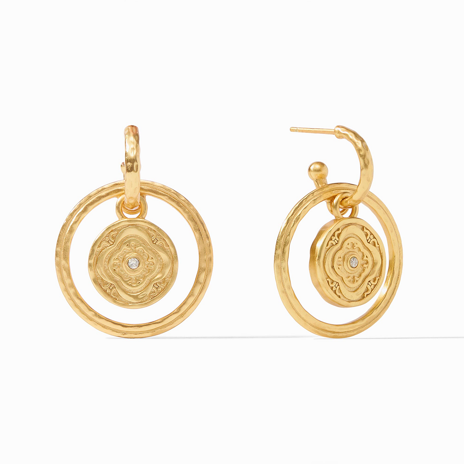 Astor 6-in-1 Charm Earring - Gold & Iridescent Clear Crystal