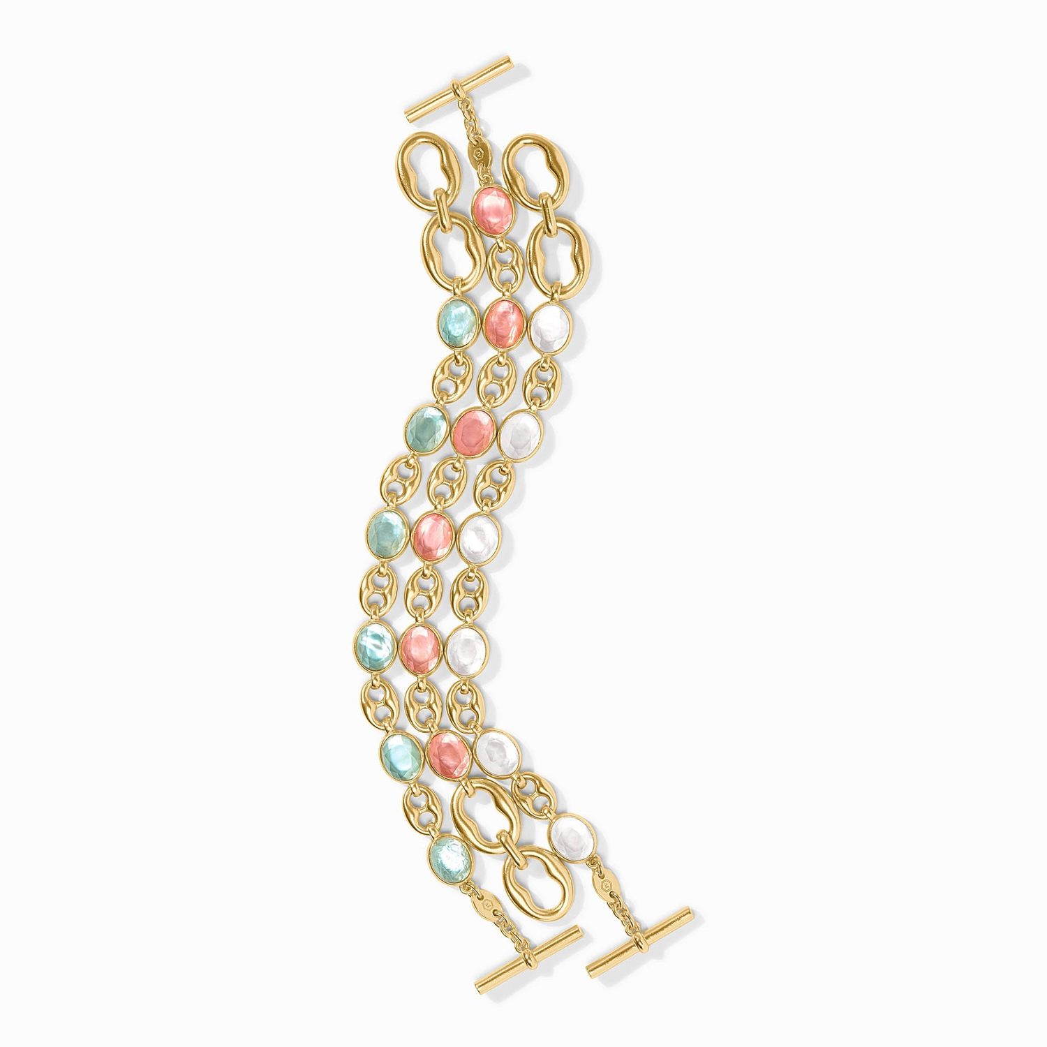 Laguna Stone Bracelet - Gold & Iridescent Melon