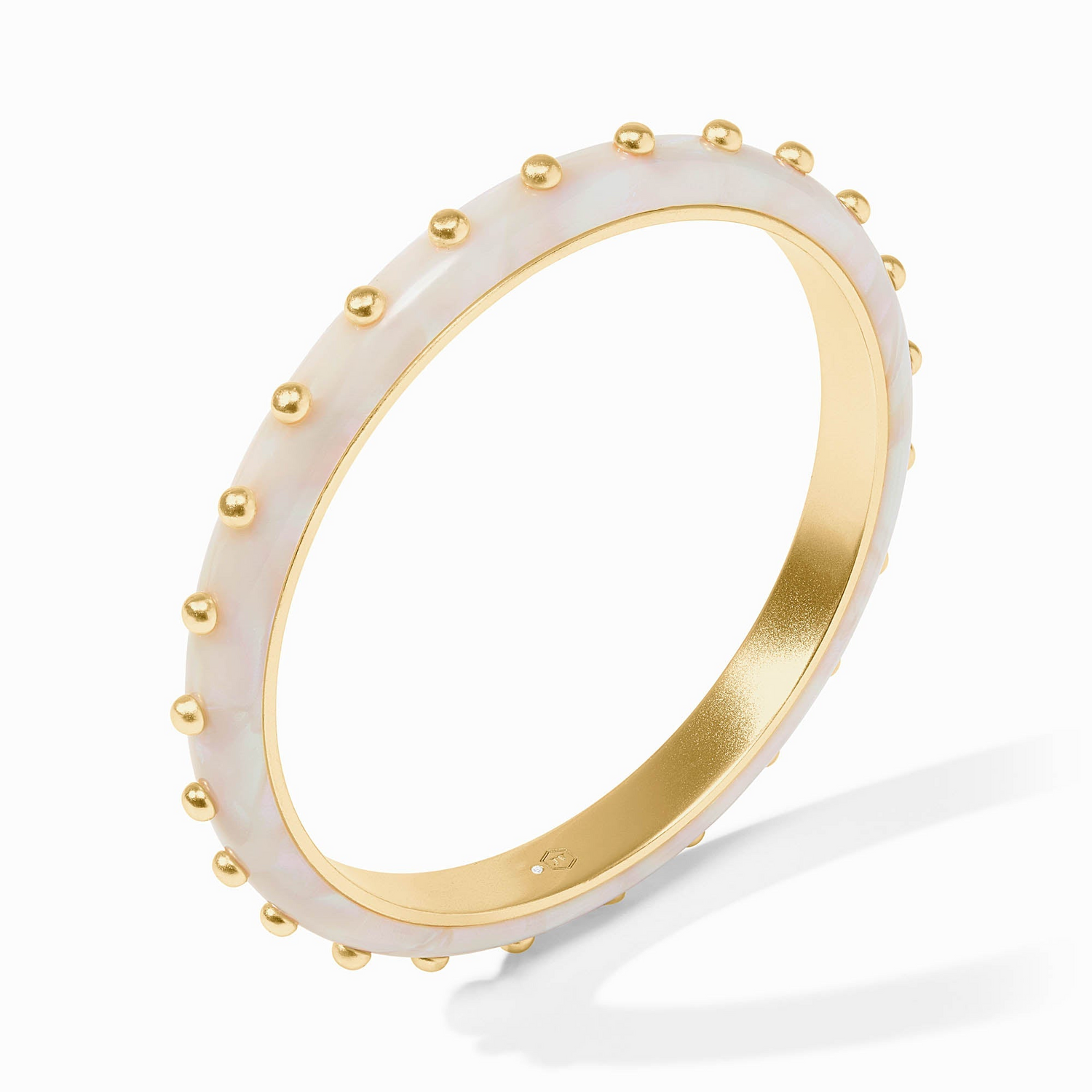 Colette Bangle - Gold & Alabaster - Medium