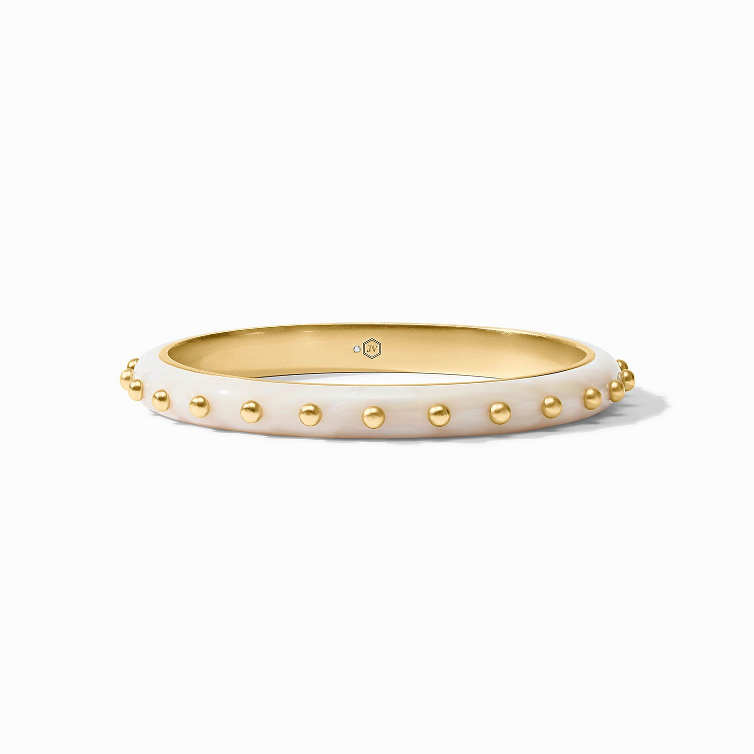Colette Bangle - Gold & Alabaster - Large