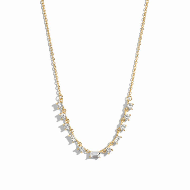 CZ Baguette Line Necklace