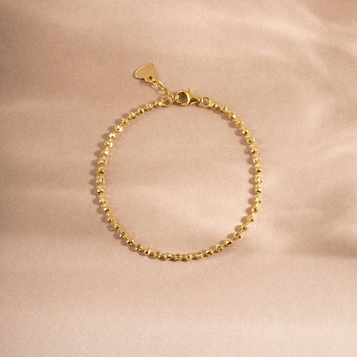 Diamond Cut Ball Chain Bracelet
