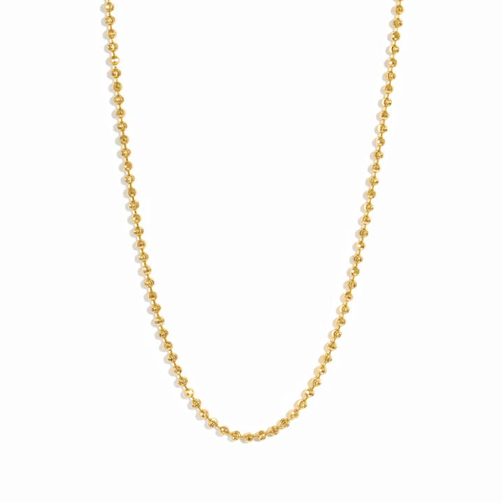 Diamond Cut Ball Chain Necklace