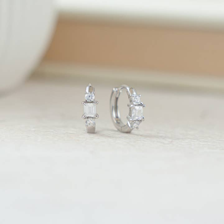 Kai CZ Huggie Hoops