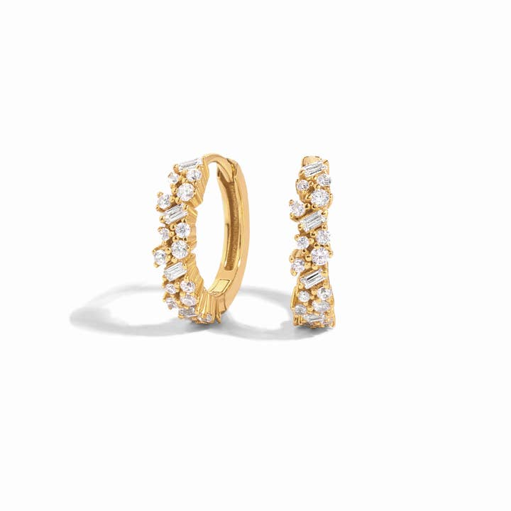 CZ Multi-Stone Huggies