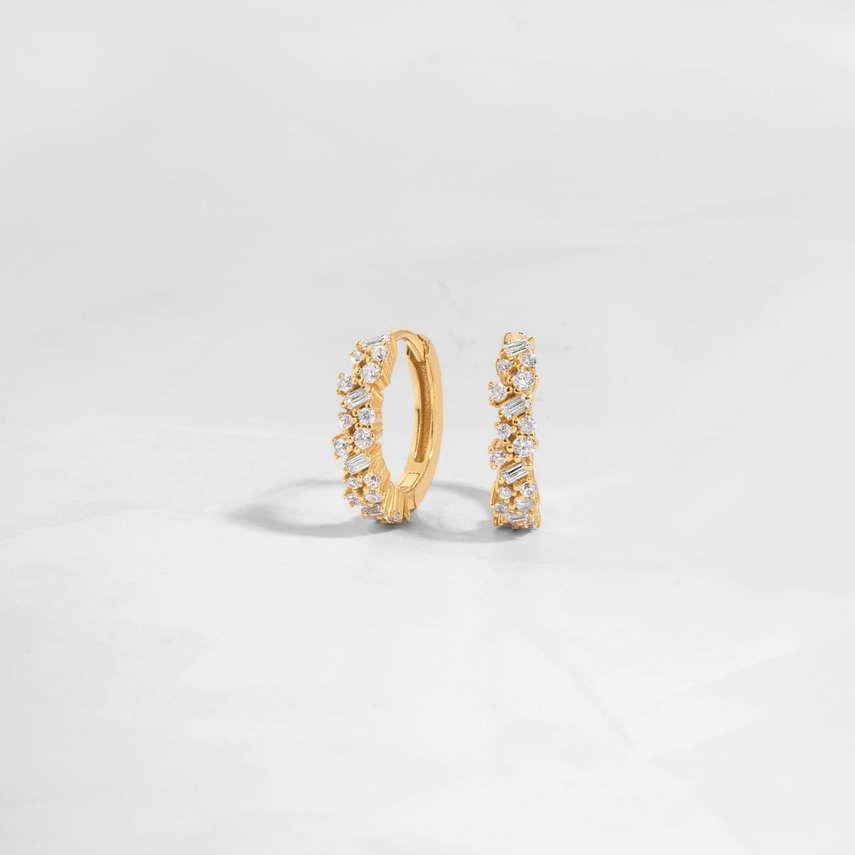 CZ Multi-Stone Huggies