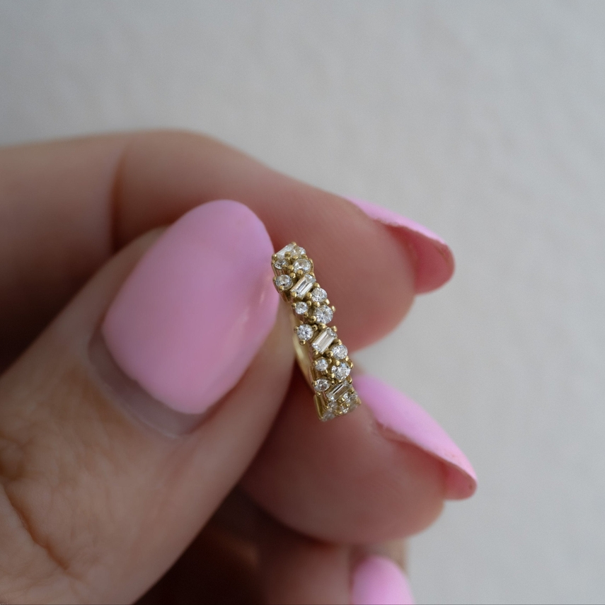 CZ Multi-Stone Huggies