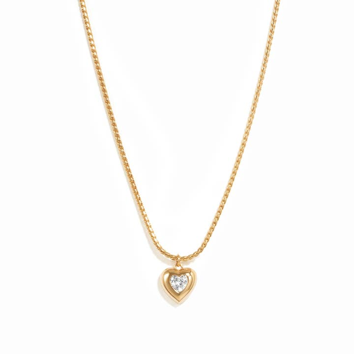 Stephy CZ Heart Pendant Necklace