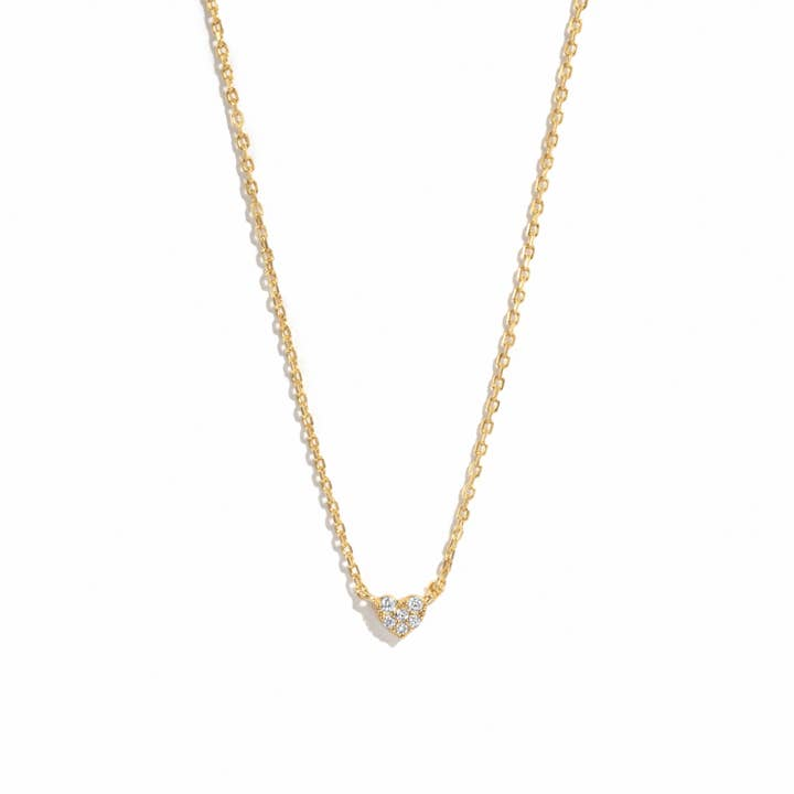 Tiny CZ Heart Necklace