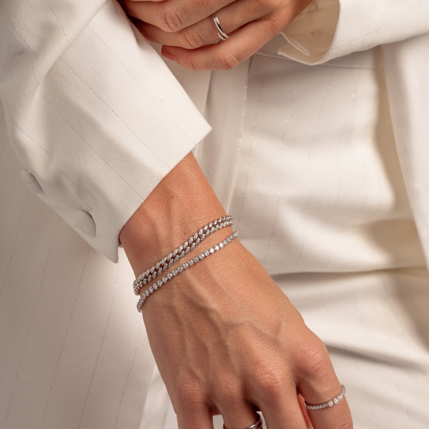 3mm Round CZ Tennis Bracelet