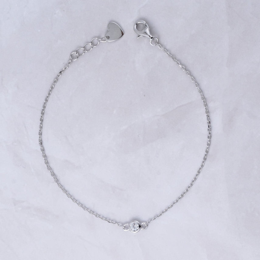CZ Diamond Bezel Bracelet
