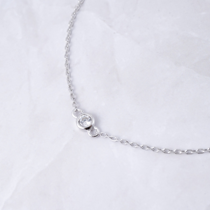 CZ Diamond Bezel Bracelet