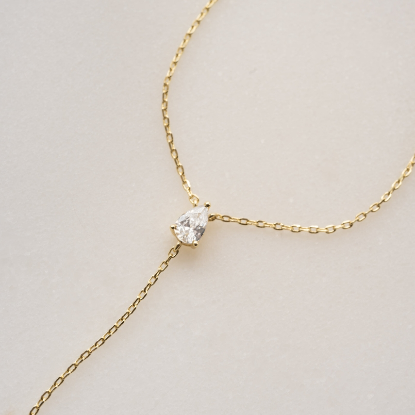 Pear CZ Lariat