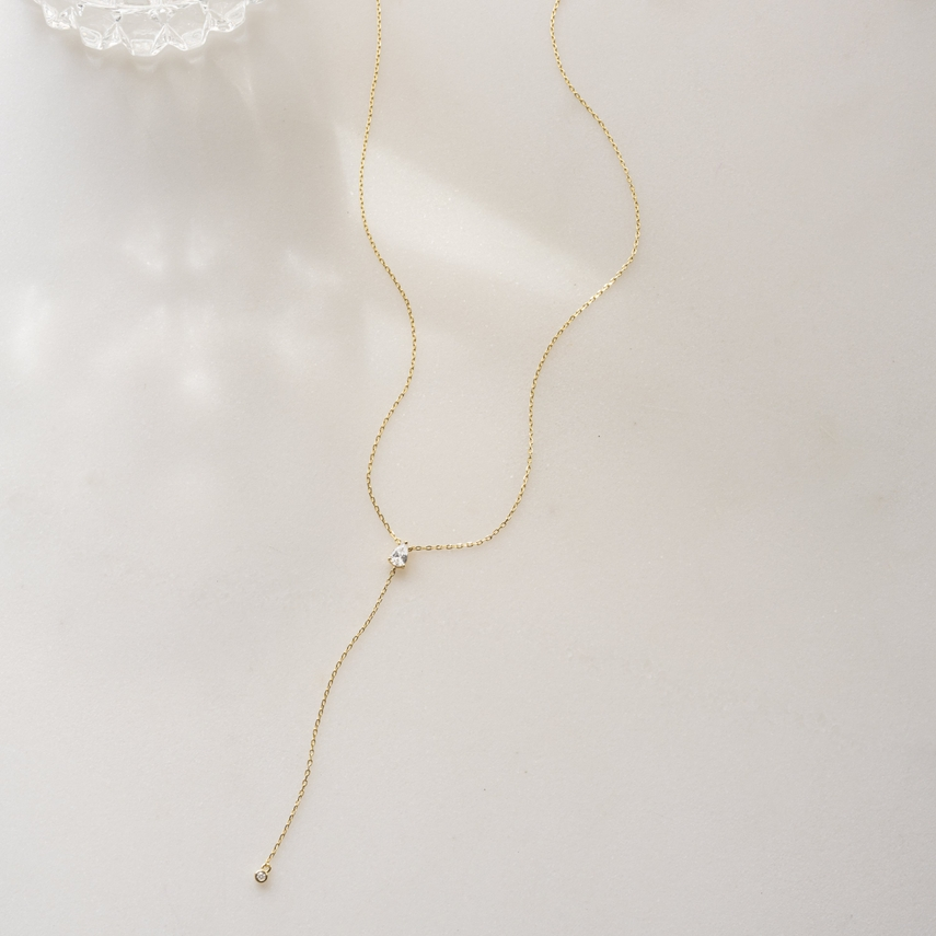 Pear CZ Lariat