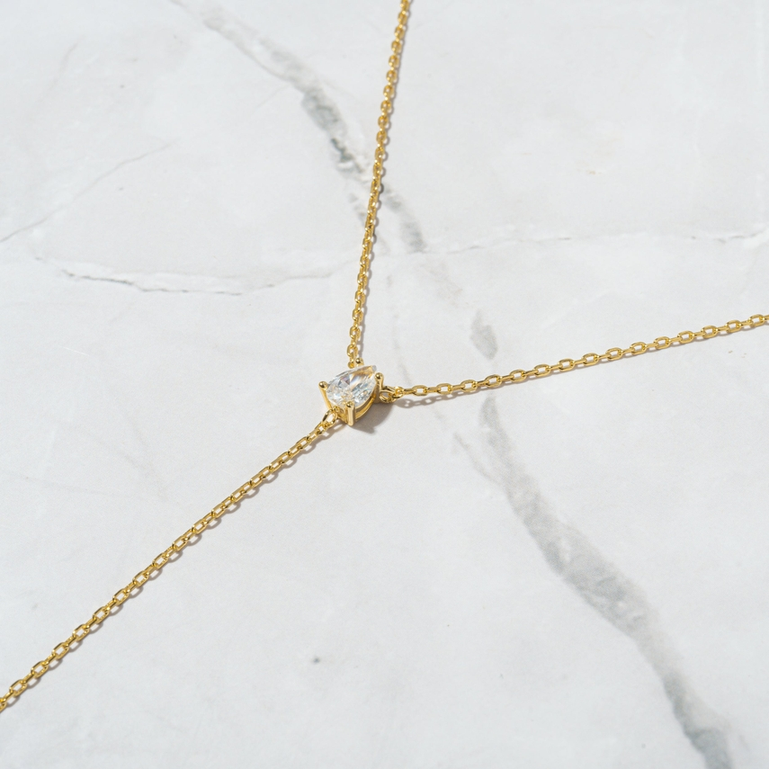 Pear CZ Lariat