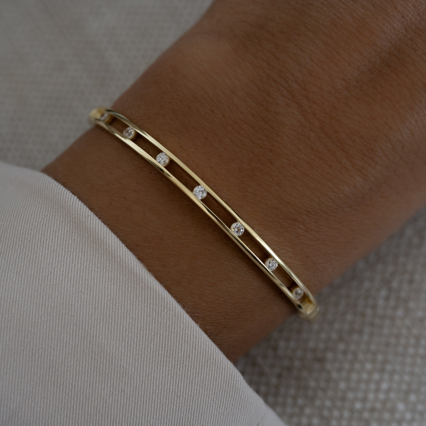 Studded CZ Bangle