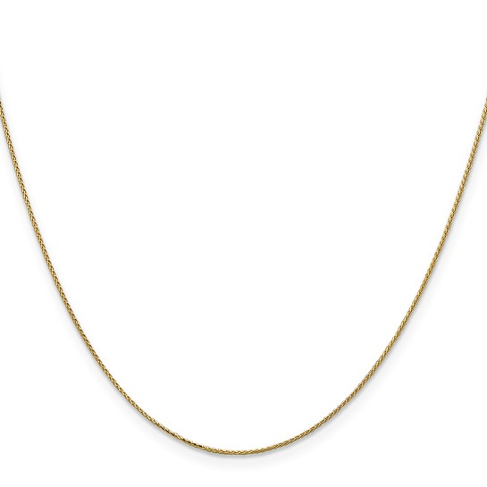 14K 18 inch .85mm Diamond-cut Spiga with Spring Ring Clasp Chain